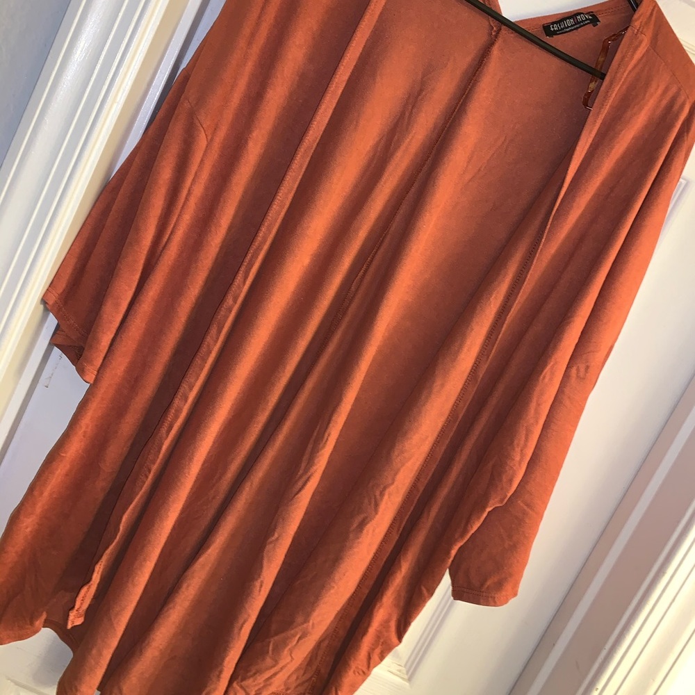 ✨ Suede Rust Dolman Kimono